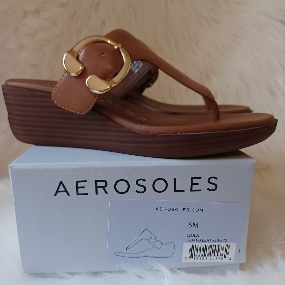 Aerosoles Izola Thong Wedge, Slip-on Sandals